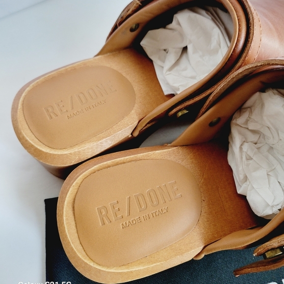 Re/Done 70s style leather clogs - Picture 7 of 8